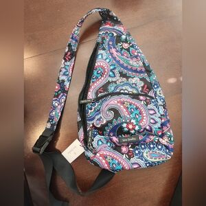 Vera Bradley Lighten Up Essential Sling Backpack in Haymarket Paisley